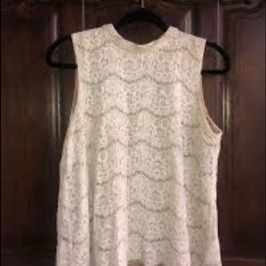 Sleeveless lace top